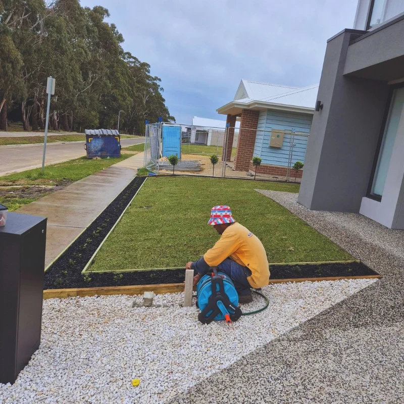 Freshly finished concrete by Skyline's concreting crew