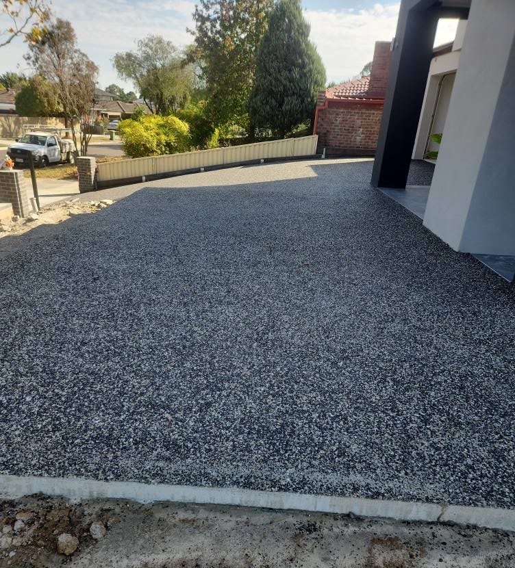 exposed aggregate paths and walkways
